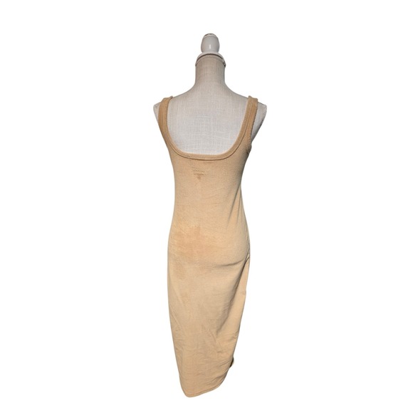 Armina James Terry Vacay Midi Coffee Cotton Ribbed Knit Tank Midi Dress Size S - Picture 3 of 6